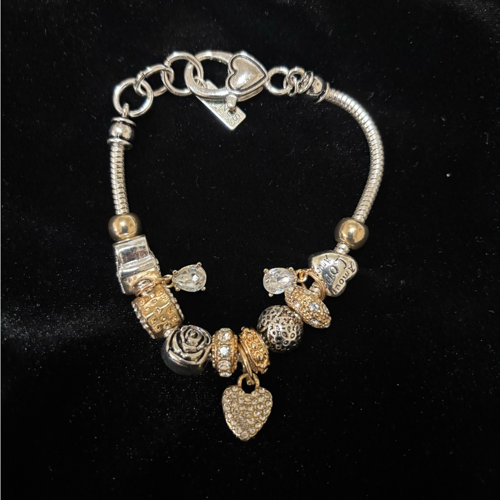 Gold and Silver Charm Bracelet